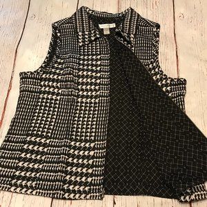C&B Black and White Reversible Vest , size XL